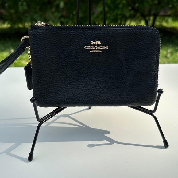 Coach Medium-Sized Black Wristlet Wallet - Picture 1 of 8